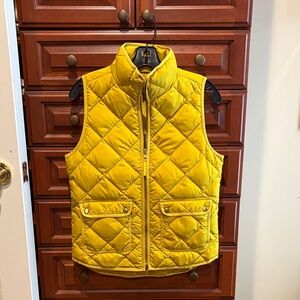 NWT J Crew Mustard Yellow Quilted Vest